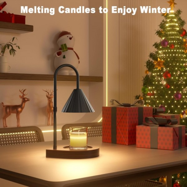 Candle Warmer Lamp: Dimmable Electric Candle Warmer with Timer and 2 Bulbs, Height Adjustable Candle Lamp Compatible with Small Large Candle, Aromatic Candle Holder for Home Decor, Gift for Mom